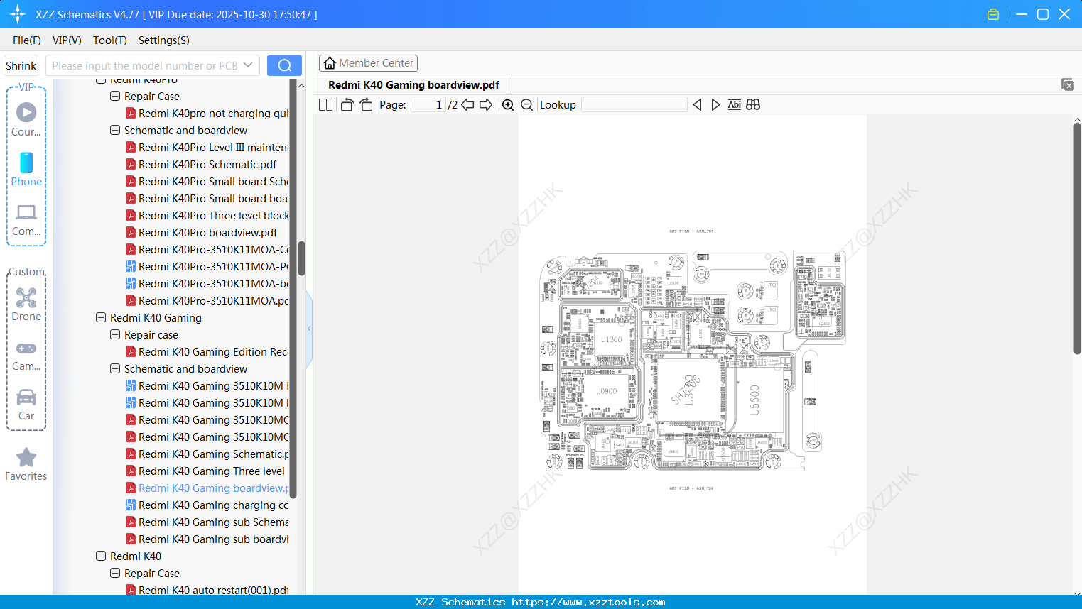 Xiaomi Redmi K40 Gaming Boardview